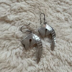 ✨ Vintage Sterling Silver Abstract Earrings